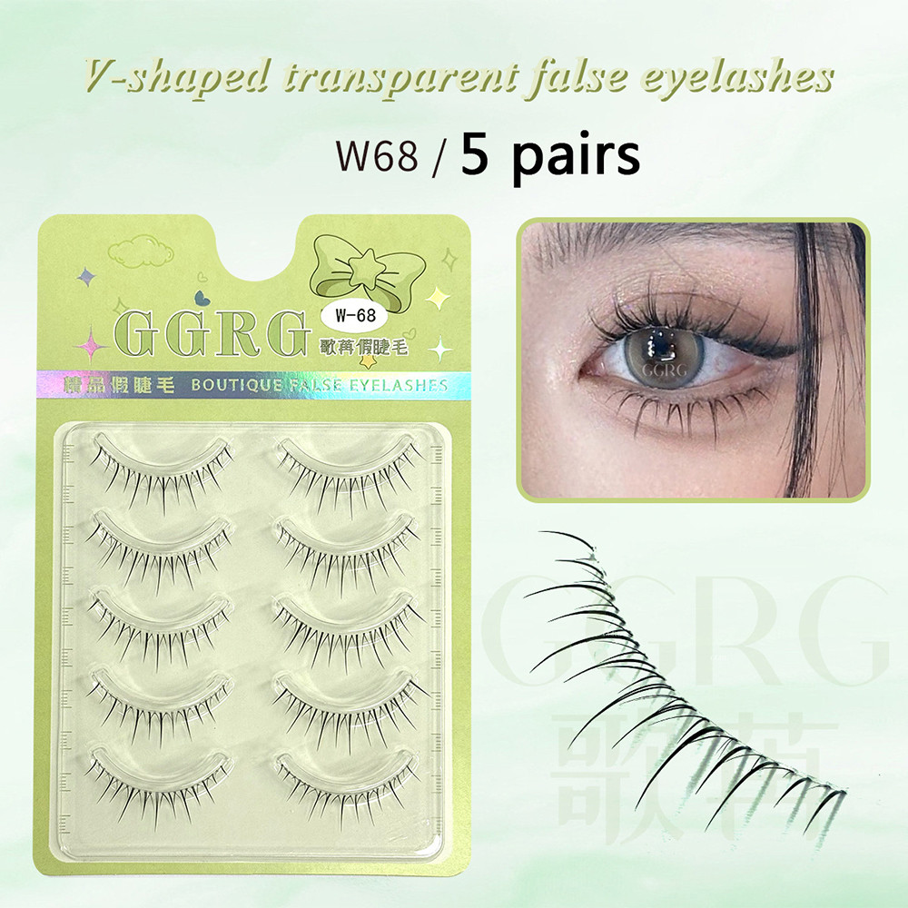 แต่งหน้าทุกวัน Manga Natural Lash Extension Up ขนตาล่างภายใต้ขนตา Wispy Cross โปร่งใส 5 คู่ - รูปที่ 2