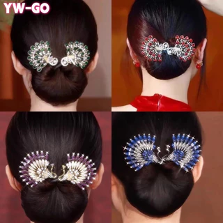 เครื่องสวมศีรษะ กิ๊บติดผมนกยูงประดับแฟชั่นเกาหลีสําหรับผู้หญิง Headwear หมุน Hairband G3580