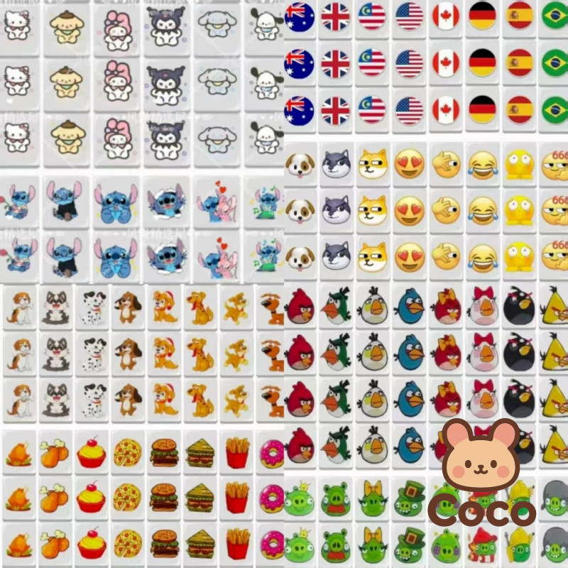 คลังสินค้าพร้อม Sanrio Mountains และ Seas Classics Mahjong Expression เกมกระดานกระดานหมากรุกปฏิสัมพั