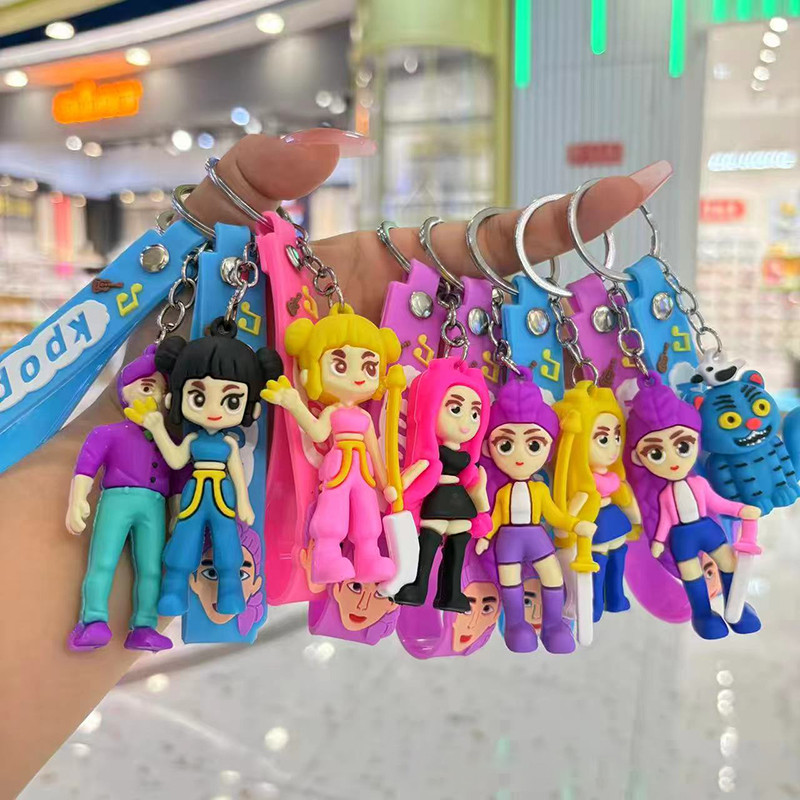 Kpop Devil Hunter อุปกรณ์ต่อพ่วง Widget Rumi Mira Zoe PVC พวงกุญแจกระเป๋าเป้สะพายหลังตกแต่ง Widget อ