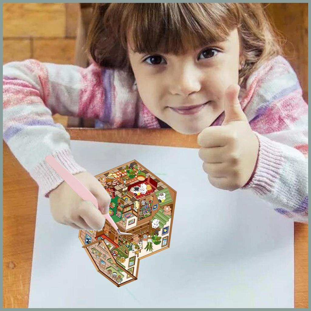 3D Miniature ฉากสติกเกอร์ Make Your Own Room ฉากสติกเกอร์ Scrapbooking หัตถกรรมสําหรับบรรเทาความเครี