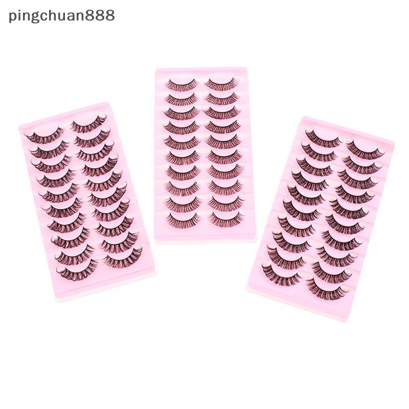 Pingchuan888 Lashes DD Curl รัสเซียขนตาปลอม 3D Mink Eyelashes Reusable Fluffy ขนตาปลอมขนตา Nice