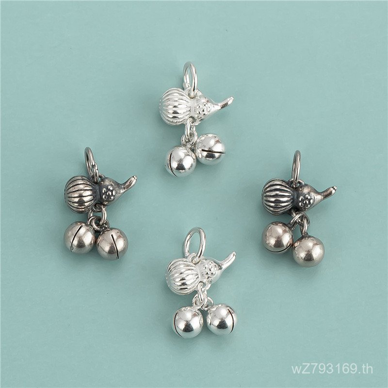 สร้อยคอและจี้ทำด้วยมือ พร้อมเชือกถัก DIY กบ Gourd เครื่องประดับเงินสเตอร์ลิง S925 -quality 1TNC