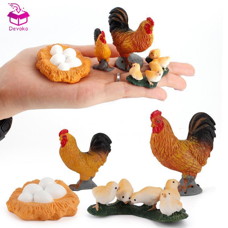 [chiwanji2mf] Life Cycle Figure of a Hen/, ไก่สมจริง Animal Life Cycle ตุ๊กตาของเล่น