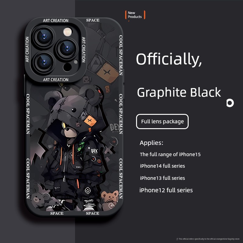 เคสมือถือ iphone iphone 15 plus ผ่อน 0% เคสมือถือเหมาะสำหรับ IPhone 16รุ่นใหม่14ชุด11เทรนด์หมีผู้ชาย