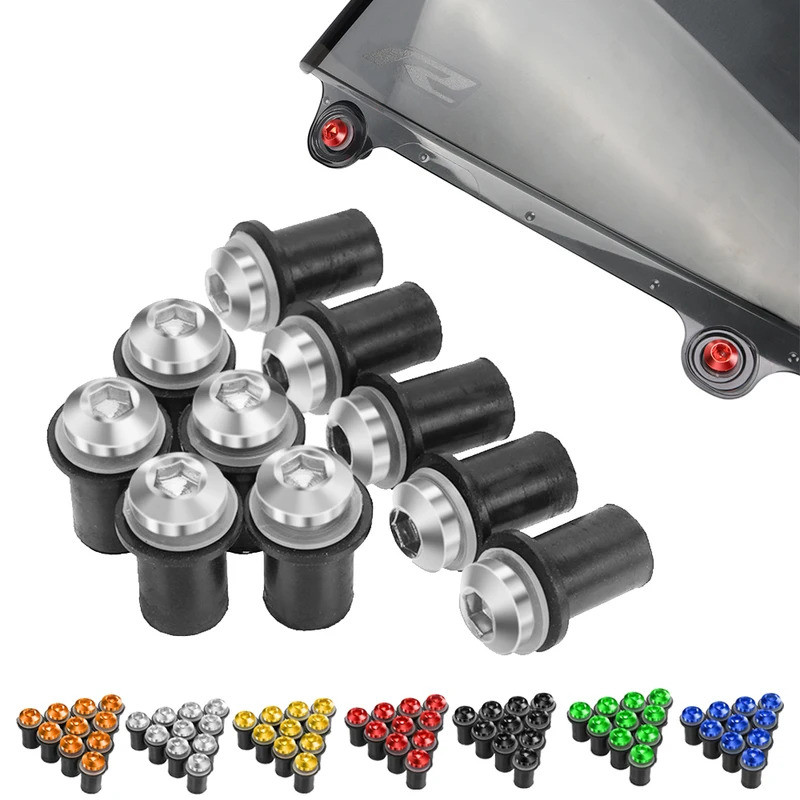 5 มม.10PCS กระจกสลักเกลียวสกรู Nut สําหรับ Ducati SUPER SPORT 620 800 1000 ST2 ST3 ST4 Monster 1200/