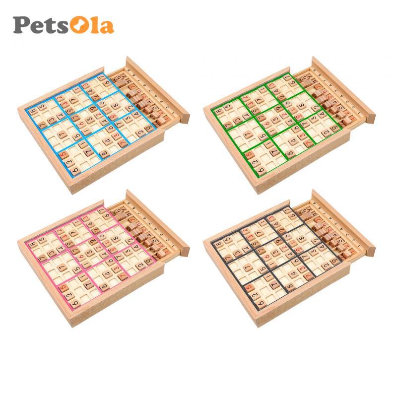 [Koolsoo2] ไม้ Sudoku เกมกระดาน Playset พร้อมคู่มือภาษาอังกฤษ Jiugongge ของเล่นปริศนาเกมกระดานการศึก