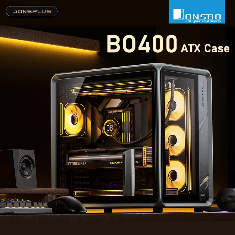 Jonsbo Bo400 Atx กรณีอลูมิเนียม Seaview Room แชสซี 10 ช่องพัดลมเกมคอมพิวเตอร์กรณีหลัก Mini-itx/m-atx