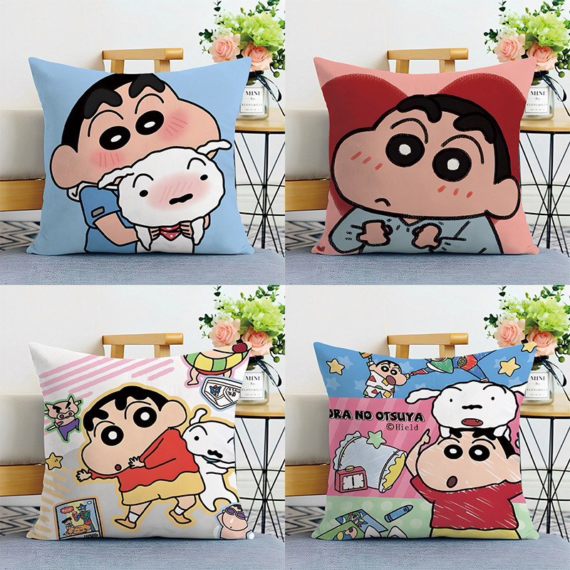 การ์ตูนเครยอนชินจังหมอนน่ารักสีขาวเล็กๆน้อยๆสร้างสรรค์โซฟาเบาะหมอนรถอุปกรณ์บ้านหมอนปก