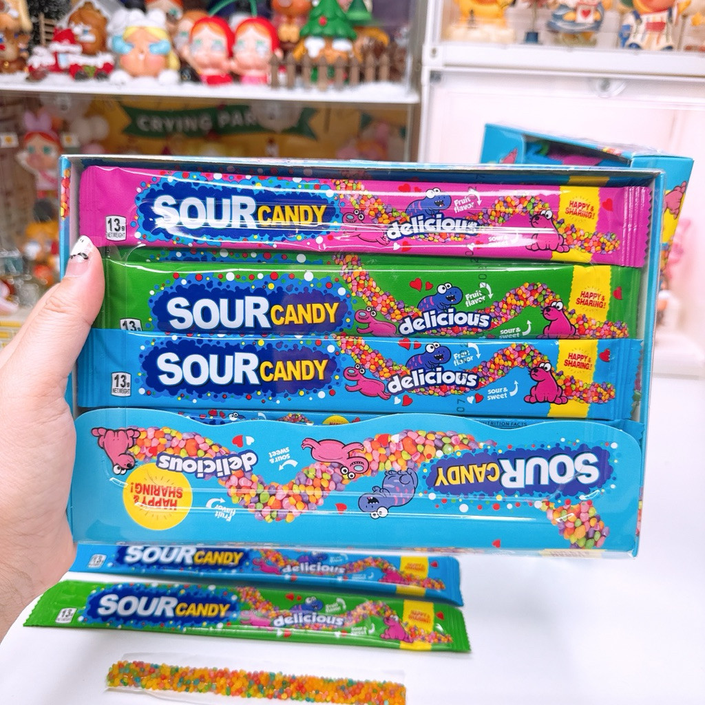 เยลลี่ SOUR แคนดี้ เคลือบเกล็ดสายรุ้ง 1 กล่อง 30 ชิ้น รูปที่ 3