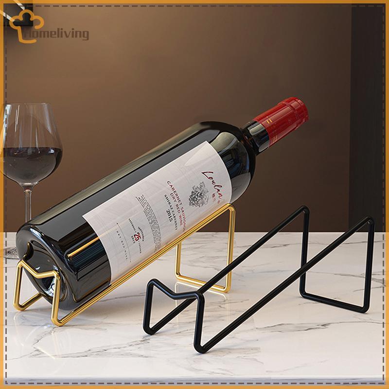 บ้าน 1แพ็คชั้นวางขวดไวน์เคาน์เตอร์ขวดไวน์ชั้นวางจอแสดงผลชั้นเก็บไวน์ที่เรียบง่ายบ้านเคาน์เตอร์ตกแต่ง ไทย