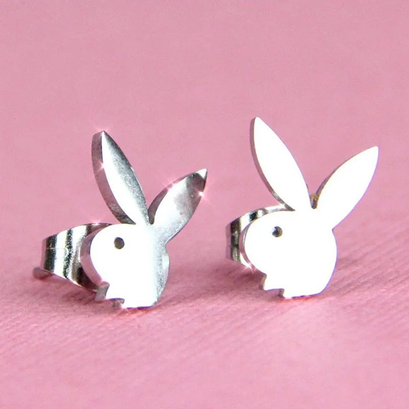 Cartilage Piercing Stud Earring for Women Cute Bunny Earrings Piercing Women's Ear Studs Jewelry