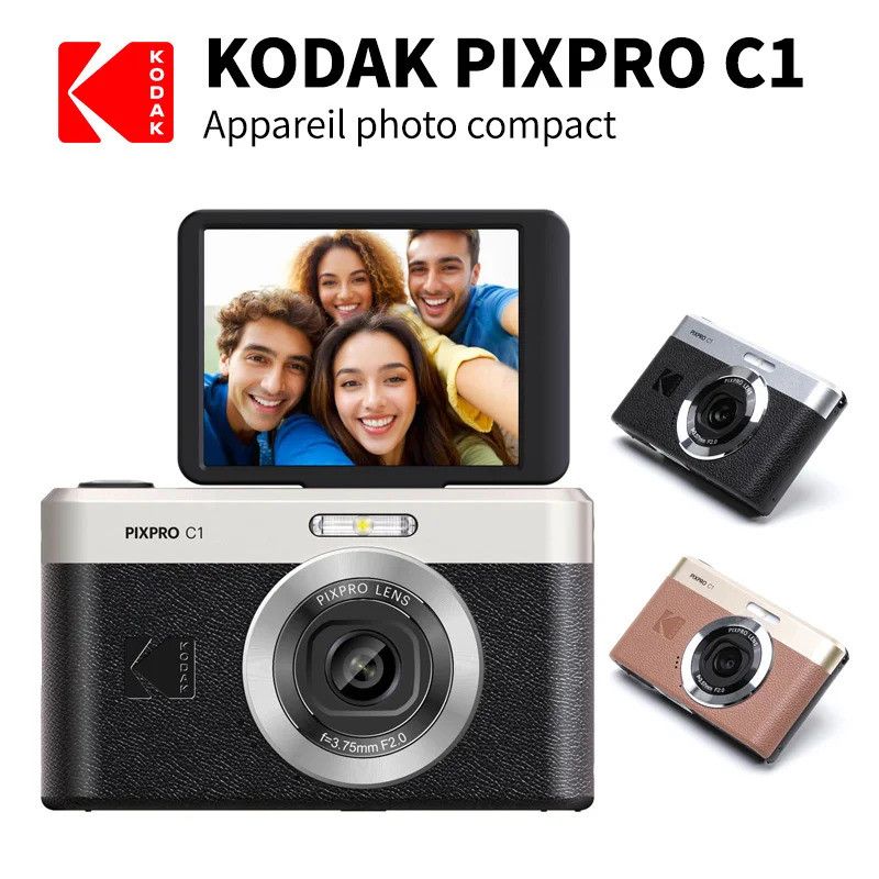 C1 กล้องดิจิตอล All-in-one 13mp Sensor, เลนส์โฟกัสคงที่ 26 มม. และ 180° Lcd แบบเอียง (ไม่ใช่ Kodak P