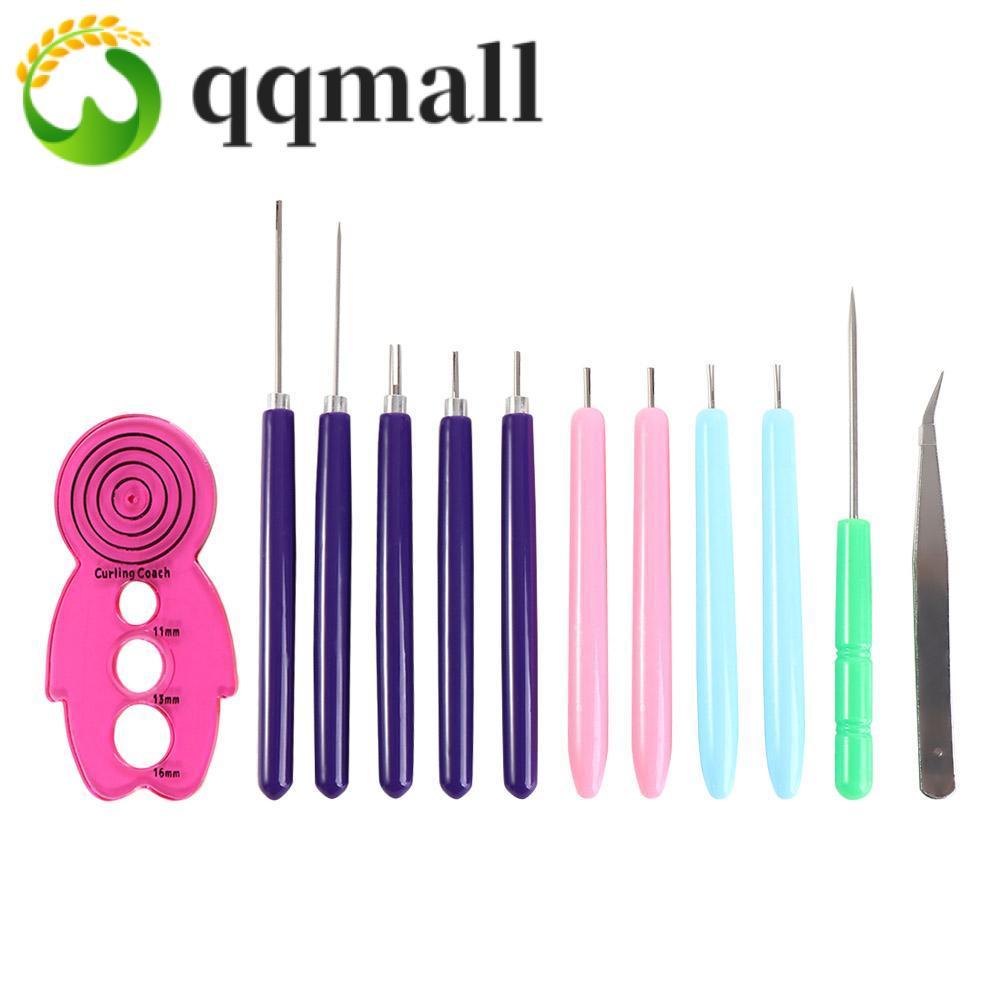 QQMALL 12PCS Quilling Needle Kit, Paper Craft Quilling Slotted Pen Paper Quilling Tools, Paper Strip