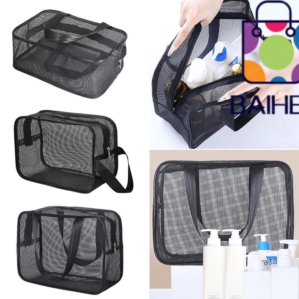 BAIHEE Quick Dry Shower Quick Dry Bathroom Carry Tote Bag ง่ายต่อการพกพาตาข่ายอาบน้ํา