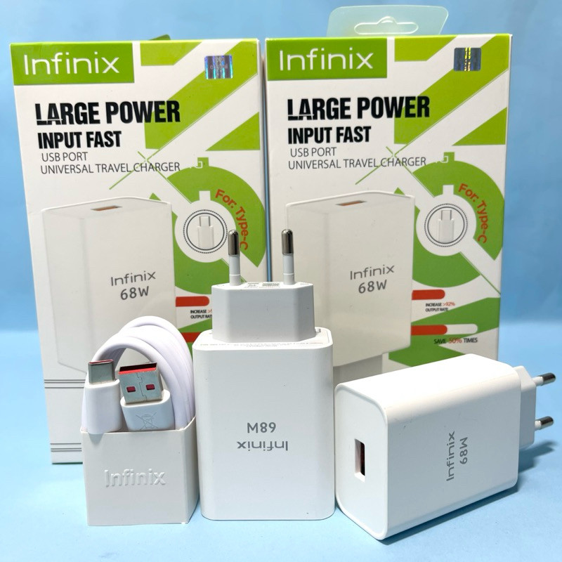INFNLX 68W TYPE C SUPER FAST CHARGING CHARGER ต้นฉบับ 100% TYPE C ALL TYPES สมาร์ทโฟนรองรับ
