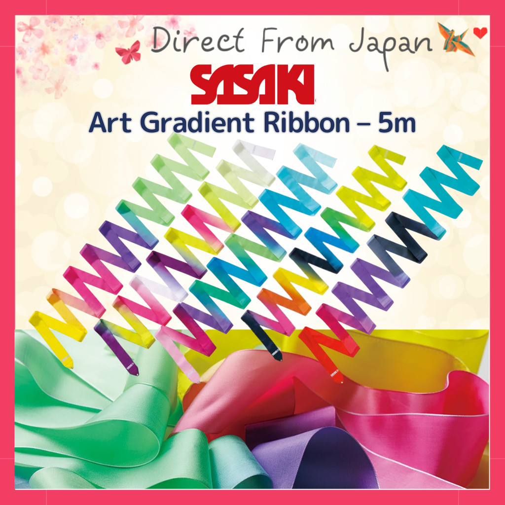 SASAKI Rhythmic Gymnastics Art Gradient Ribbon (5m) - FIG and JGA Certified