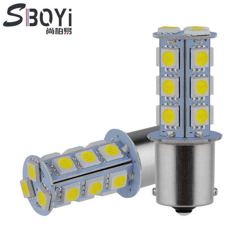 หลอดไฟ LED รถยนต์ SMD light S25 1156 1157 5050 18SMD 汽车led灯泡贴片灯 S25 1156 1157 5050 18SMD แบตเตอรี่ลิ