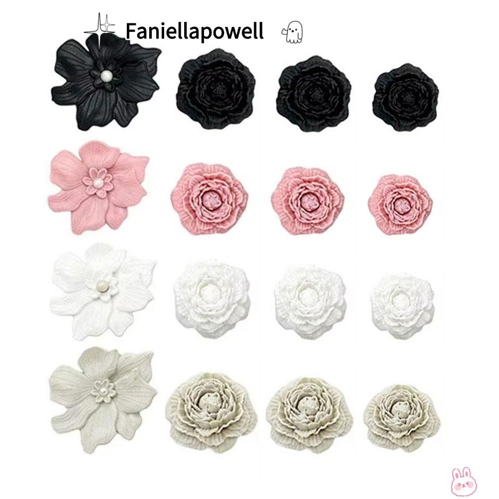 FANI ELA POWELL อุปกรณ์ตกแต่งรองเท้า 8 ชิ้น ลายดอกไม้ สำหรับรองเท้าชายหาด พร้อมคลิปติดง่าย สร้างสรรค์ได้เอง