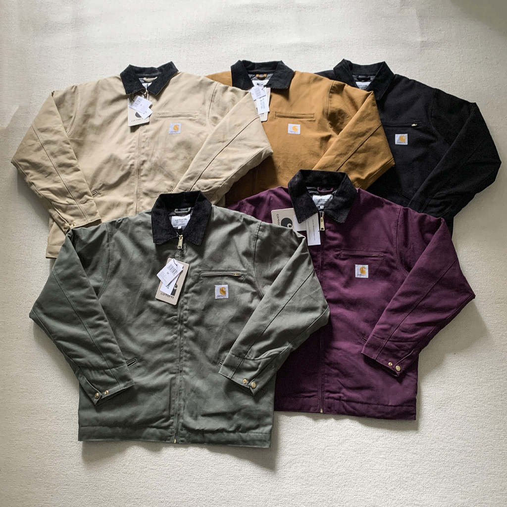 OJ4H Carh'''t wip og Detroit Jacket Detroit J01Padded Jacket with Turn-down Collar Cotton Coat