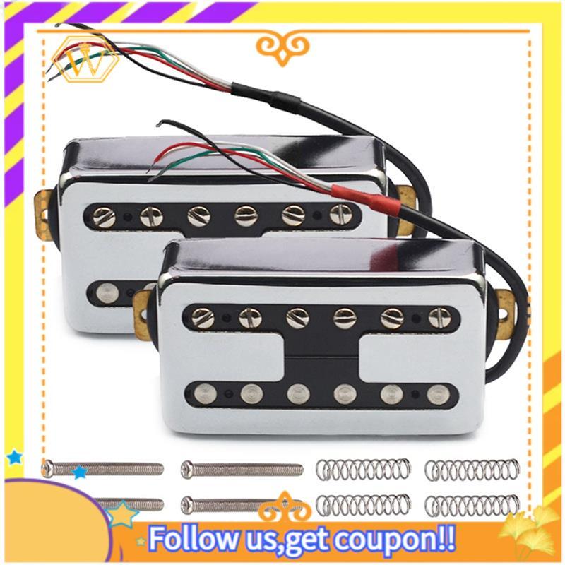2 ชิ้น Humbucker รถกระบะสําหรับกีตาร์ไฟฟ้า FT สไตล์กีตาร์คอและสะพานกีตาร์ไฟฟ้ารถกระบะ