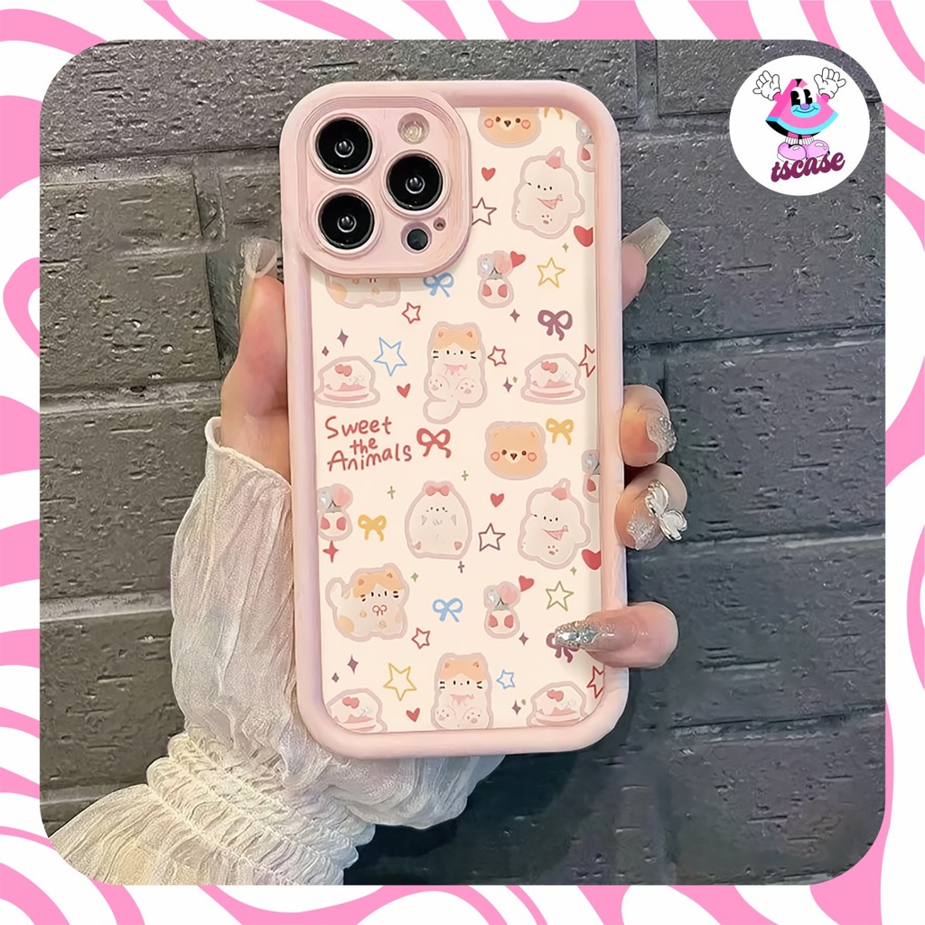 Kitty พิมพ์สีชมพู astro case vivo v30 v40 pro lite s1 pro y91 y27 y91c iqoo neo y17s y28 v23e y51 y1