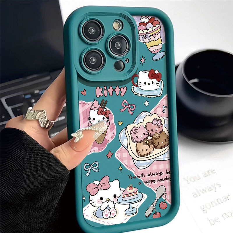 น่ารักขนม KT cat สําหรับ OPPO A7 A12S F11 A9X A94 A79 A80 A57 A77 A5S Reno 4F 5F 7Z 8Z A53 A33 A3 PR