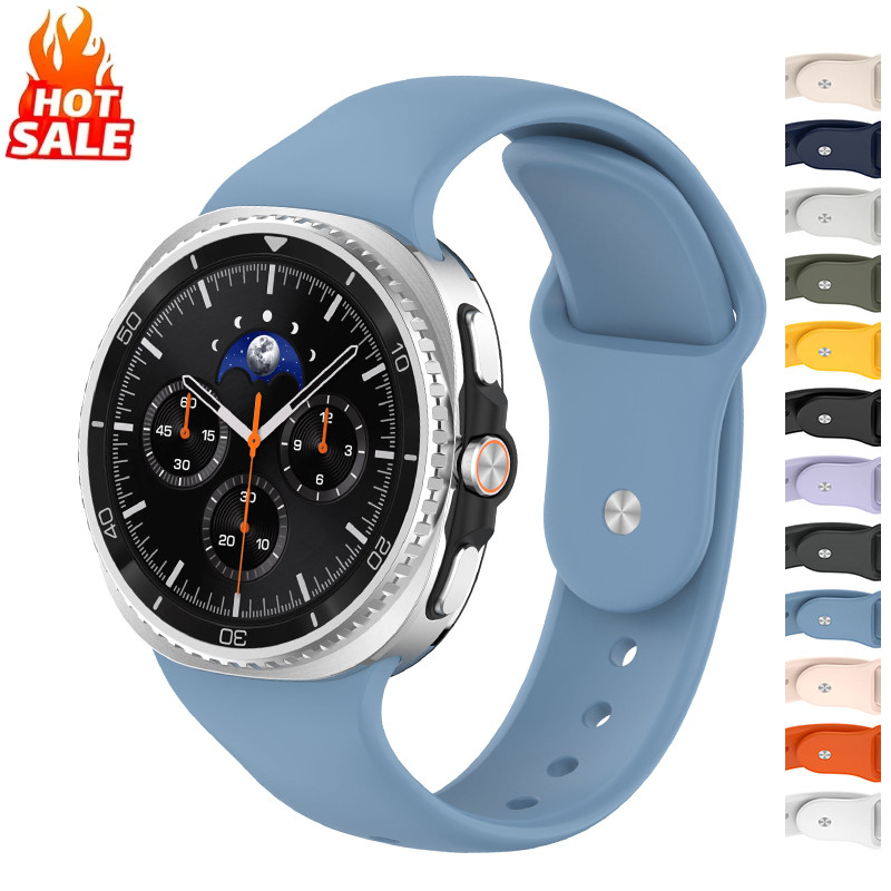 SAMSUNG กีฬาสายรัดซิลิโคนเข้ากันได้สําหรับ ซัมซุง กาแลคซี นาฬิกา8 40มิลลิเมตร44มิลลิเมตรนาฬิกา8คลาสสิก46มิลลิเมตรสายรัดนุ่มสายนาฬิกาข้อมือสําหรับผู้ชายผู