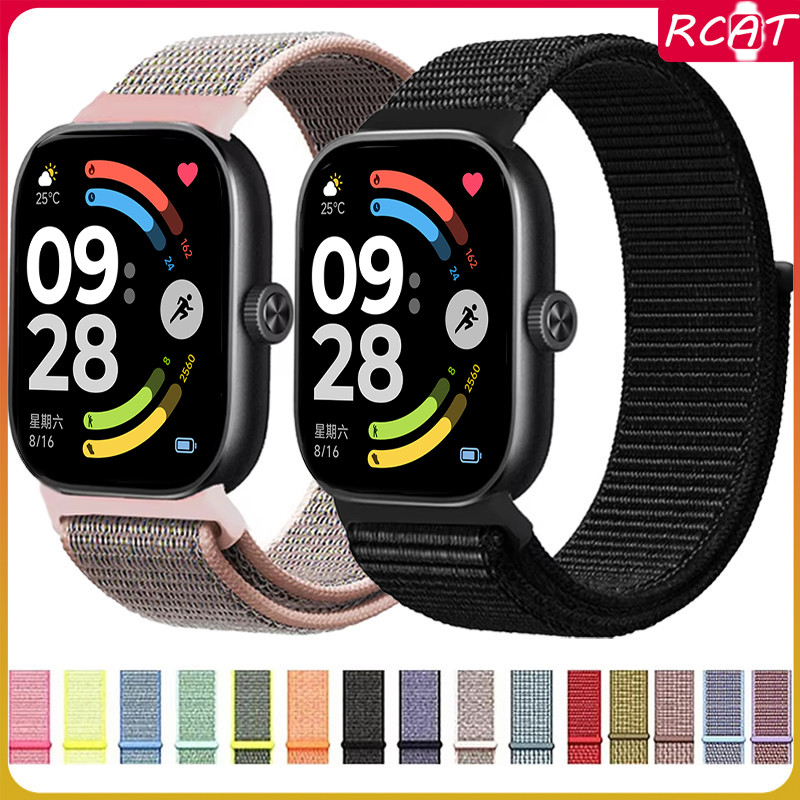 สายรัดไนลอนสำหรับ for Redmi Watch 6 5 4 สายรัดข้อมือแบบยืดหยุ่นแบบนุ่มสำหรับอุปกรณ์เสริม for Mi Band 10 9/8 Pro