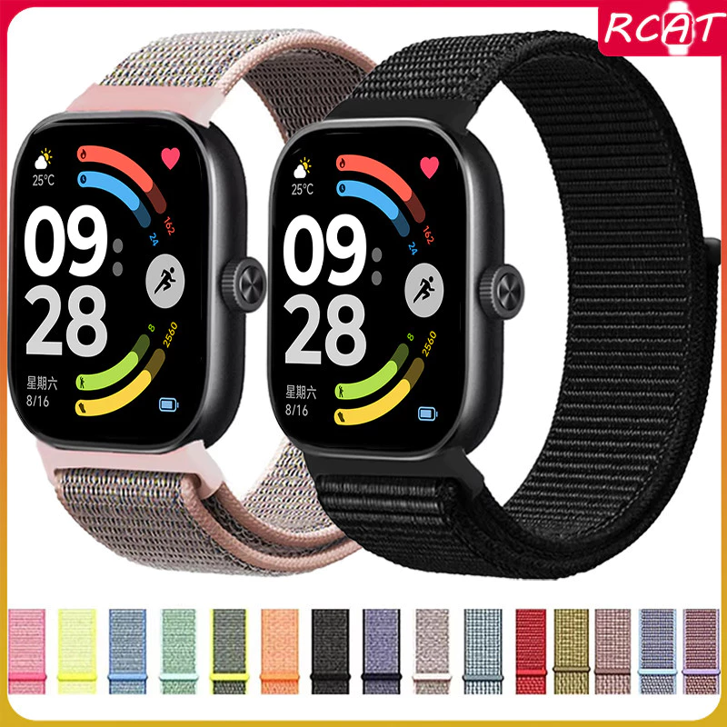 สายรัดไนลอนสำหรับ for Redmi Watch 6 5 4 สายรัดข้อมือแบบยืดหยุ่นแบบนุ่มสำหรับอุปกรณ์เสริม for Mi Band 10 9/8 Pro