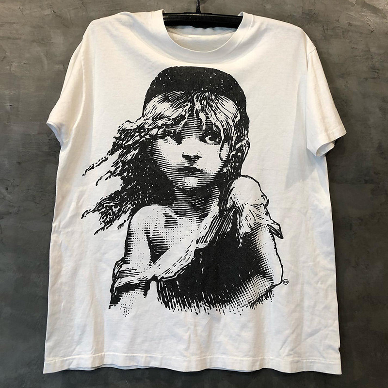 เสื้อยืดพิมพ์ลาย Les Misérables สไตล์เรโทร คอกลมแขนสั้น ผ้าฝ้ายแท้ สวมใส่สบาย ยูนิเซ็กซ์ ไซส์ S-5XL