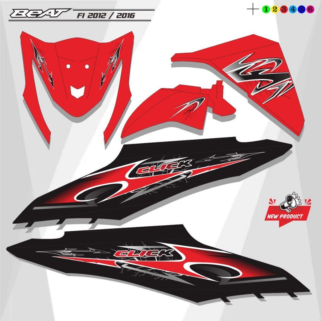 BEAT FI STRIPING สติ๊กเกอร์ BEAT PGM FI MOTORCYCLE VARIATIONS
