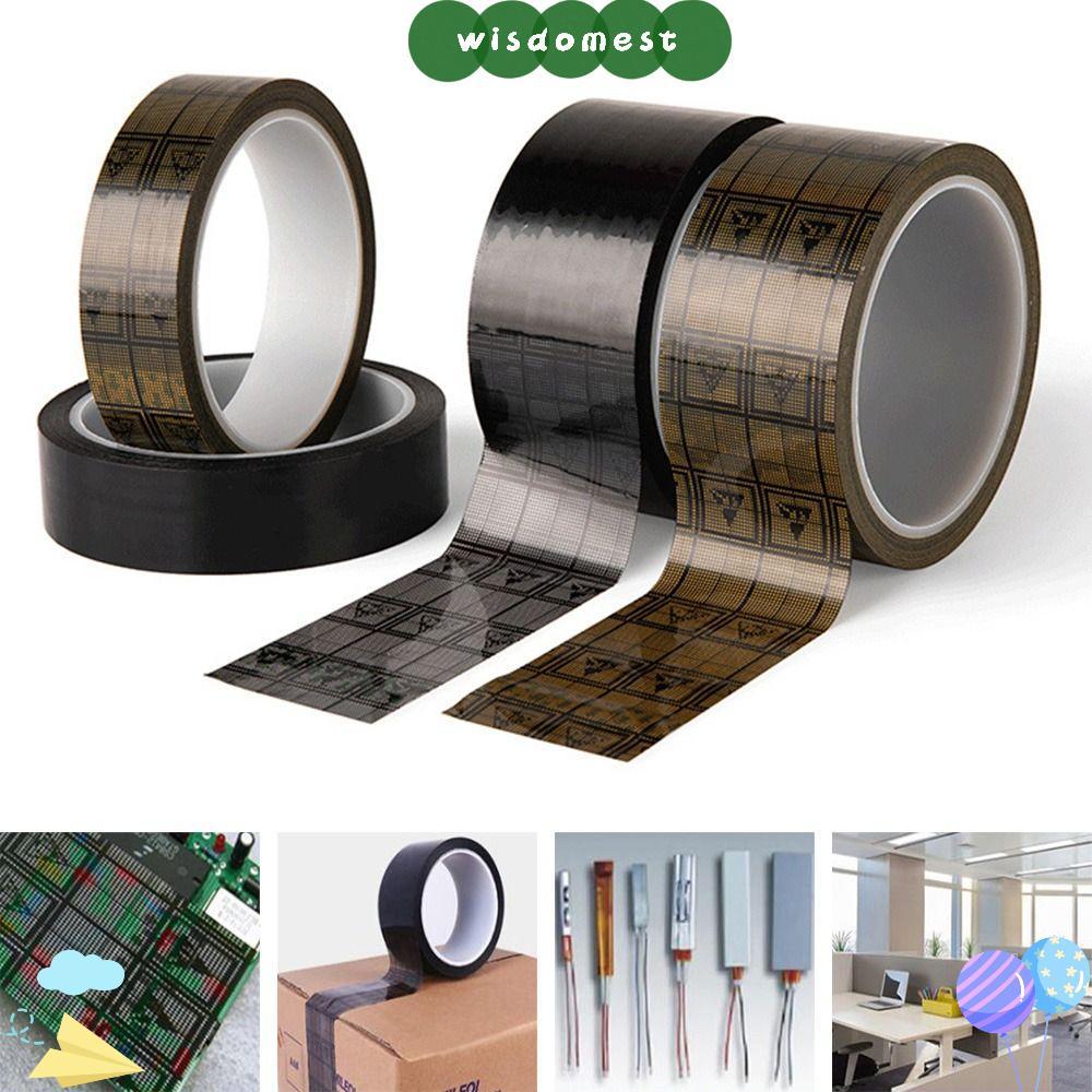 WISDOMEST เทปความหนืดสูงเทปฟิล์มสีดําสําหรับแผงวงจรฮาร์ดแวร์เทป ESD
