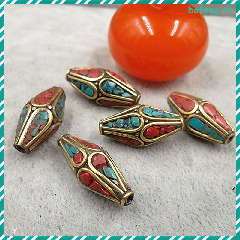 📦 10pcs ลูกปัดทองแดงช่องว่างพระพุทธรูปเนปาลทำมือสำหรับทำเครื่องประดับ (497 Y10264)