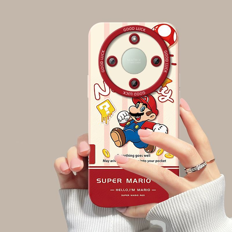 สําหรับ Honor X9D X9C 5G เคสโทรศัพท์ปลอกการ์ตูน Super Mario ซิลิโคน Anti-fall Full Edge Soft เกราะป้องกัน