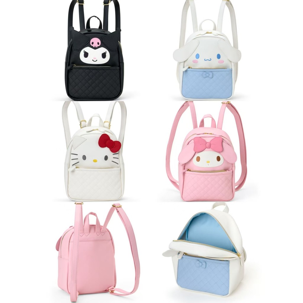 กระเป๋าเป้สะพายหลังสไตล์การ์ตูน Kuromi สีอบเชย ดีไซน์เก๋สำหรับแฟชั่นประจำวัน
