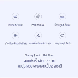 เครื่องเป่าผม 2200 วัตต์ ไดร์เป่าผม ที่เป่าผมพับได้ Hair dryer ไดร์พับได้ ปรับได้ทั้งลมร้อน/ลมเย็น ไอออนลบบำรุงเส้นผม