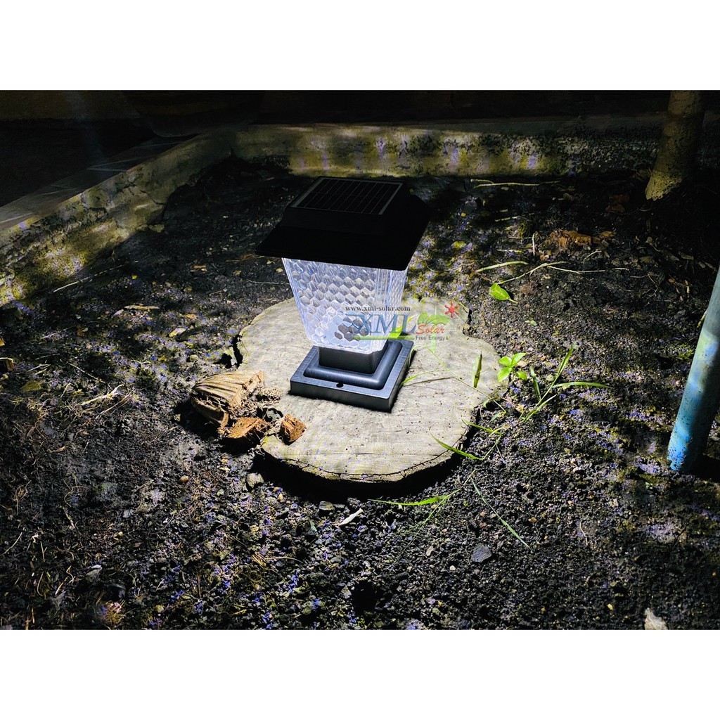 โคมไฟหัวเสาโซล่าเซลล์ + AC ทรงสี่เหลี่ยม ไซส์ใหญ่ (เปิดได้ 2 แสง)(1 แถม 1) - รูปที่ 5