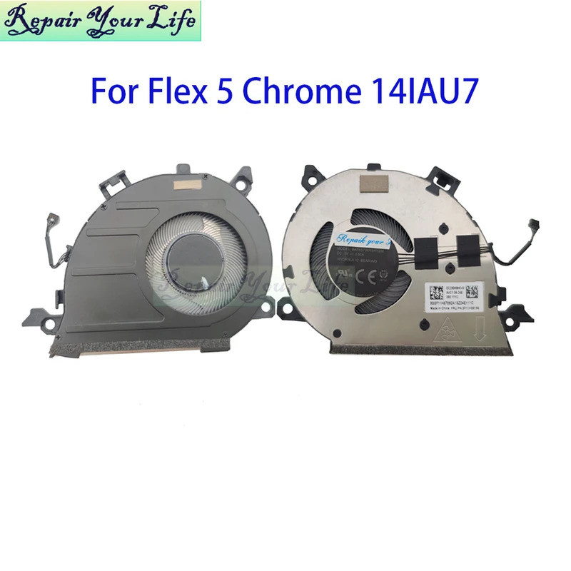 IiCPU พัดลมระบายความร้อนสําหรับ Lenovo IP Flex 5 Chrome 14IAU7 82T5 83EK โน้ตบุ๊ค Cooler โปรเซสเซอร์