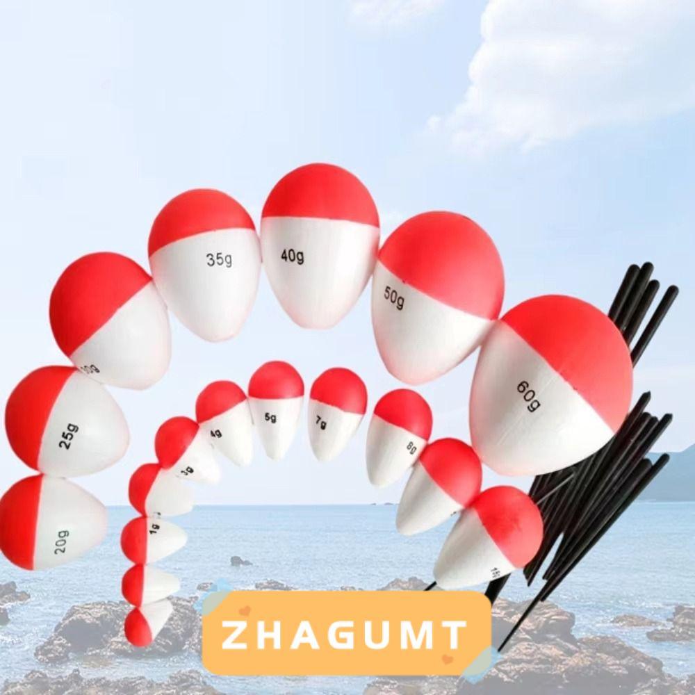 ZHAGUMT366KB 10 ชิ้น/เซ็ตตกปลา Bobber, Fishing Tackle สีแดงสีขาวตกปลาลอย,คุณภาพสูง 3/5/10/20g EVA Fl
