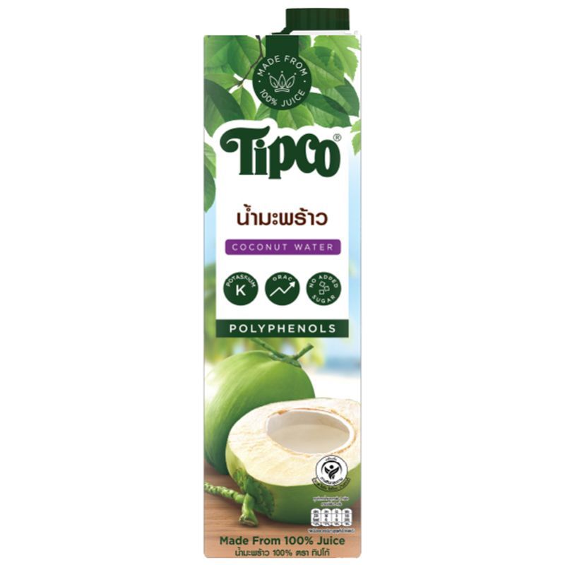 ทิปโก้น้ำมะพร้าวโคโค่ตินี่ 100เปอร์เซ็น 1ลิตร Tipco Coconut Juice Cocotini 100percent 1ltr. [8851013702496 ]