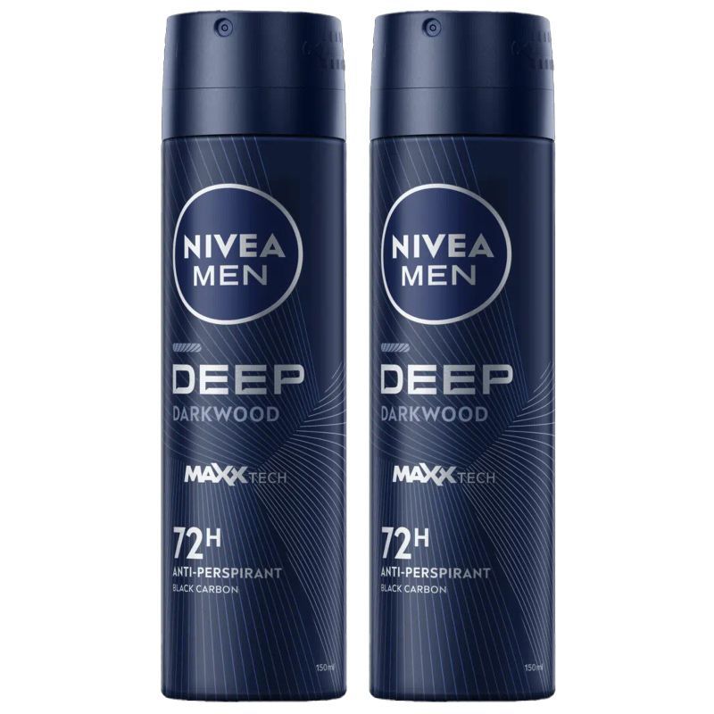 นีเวียดีโอเมนดีพสเปรย์150มล. แพค 2 Nivea Men Deep Spray 150ml. Pack 2 [หมายเลขบาร์โค้ด 8850029029023 ]
