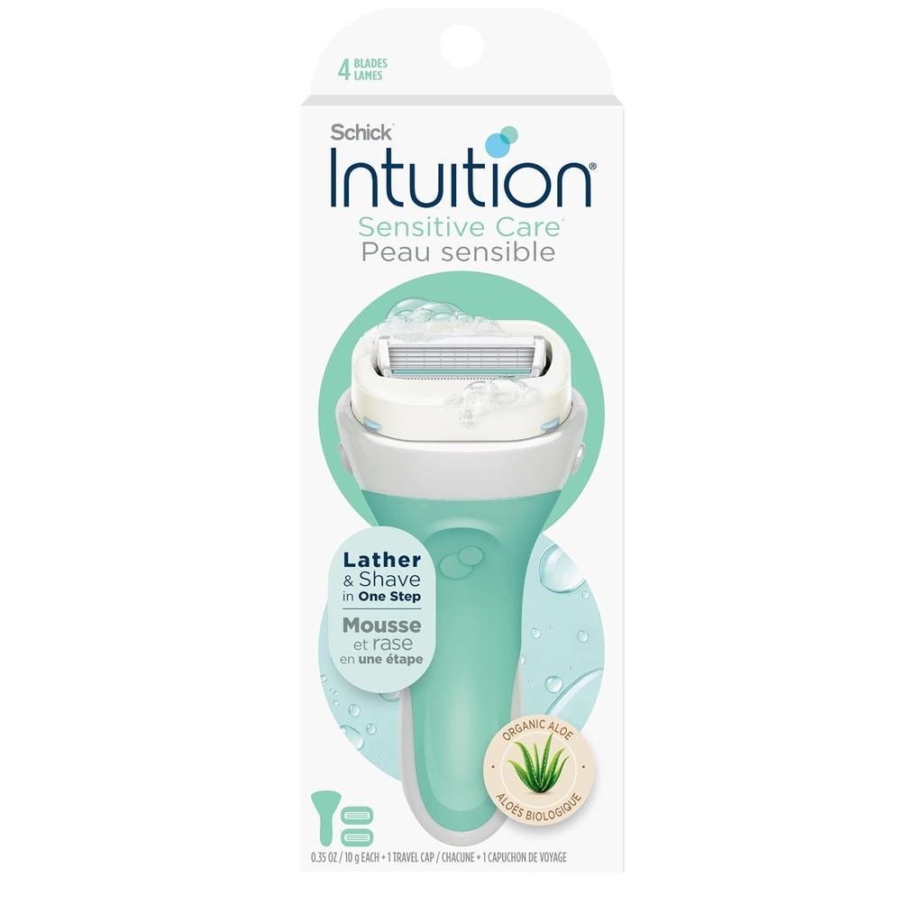 SchickIntuitionRazorsforWomenwithSensitive|1Razor&2IntuitionRazorBladesRefillwithOrganicAloe M89M