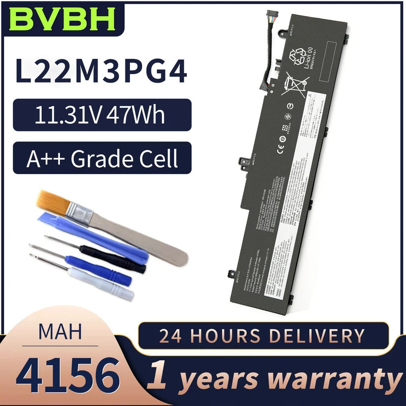 BVBH L22M3PG4 ใหม่ L22B3PG4,L22X3PG4 4156mAh/4048mah แบตเตอรี่แล็ปท็อปสําหรับ Lenovo ThinkPad E14,E1
