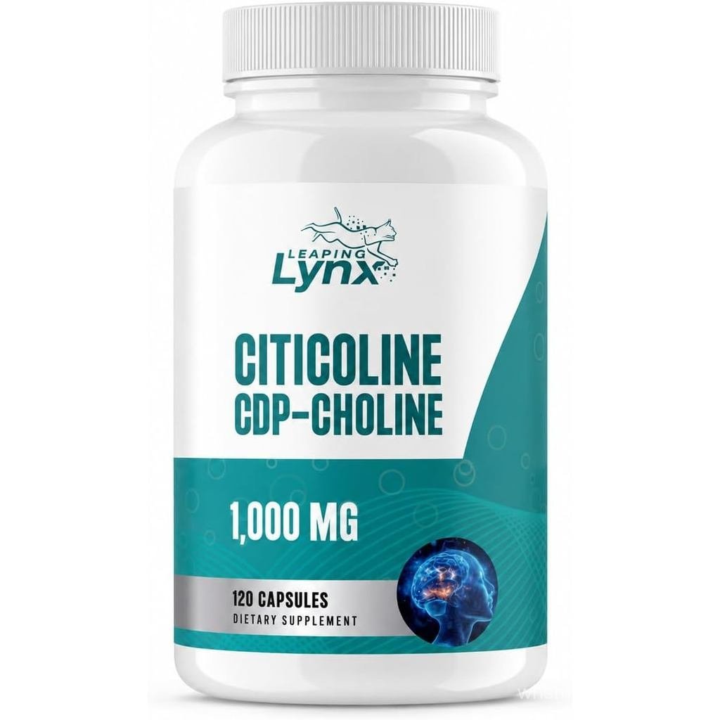 Leaping Lynx 1000 mg (CDP Choline) แคปซูล – 120 Count – อาหารเสริม CDP Choline สําหรับสมอง, Focus & 
