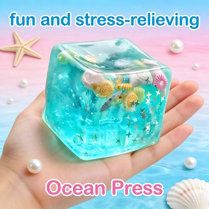 Squishy Ice Cube ช้า Rebound ของเล่นบีบความเครียดบรรเทา Sensory Fidget ของเล่นสําหรับผู้ใหญ่ Anti ความวิตกกังวล Squishy ของเล่น Maltose Cube