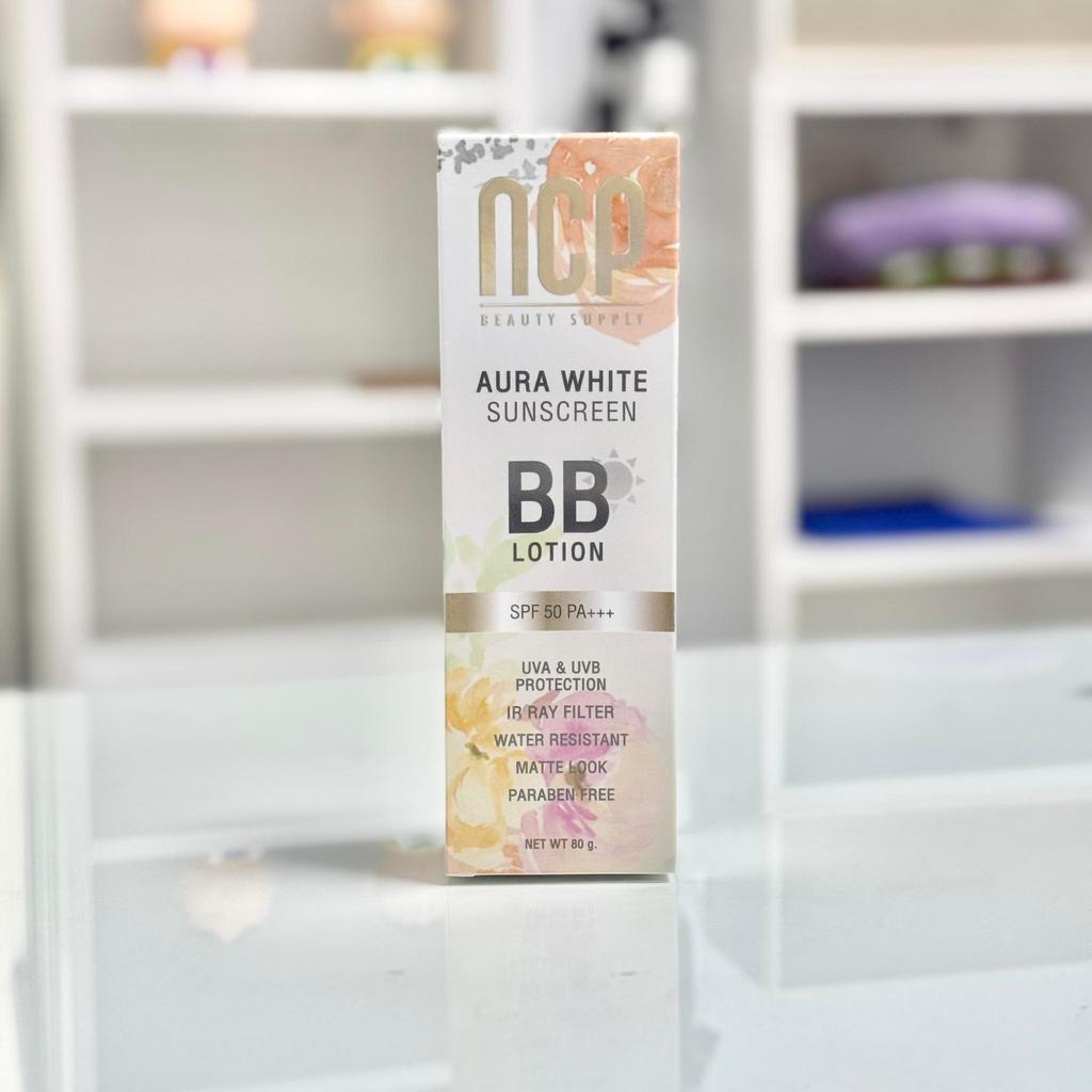 BB NCP Aura White Sunscreen Lotion 80g. บีบีเอ็นซีพี