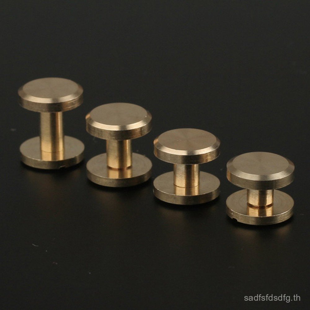 Lot Belt Screw Leather Chicago Nail Brass Solid Rivets Stud Head Wallet Round