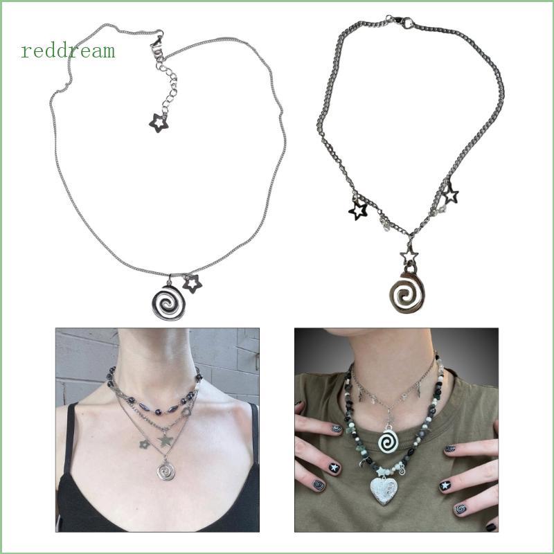 REDD อารมณ์ Vortex Star จี้สร้อยคอเครื่องประดับ Y2K Clavicle Chain สร้อยคอ
