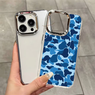 เคส For Samsung A57 A17 A37 A56 A27 A07 A06 5G A36 A05S A16 A55 A54 A22 A53 A26 S26 S25 Ultra เคสซิลิโคนใสนิ่มกรอบโลหะ